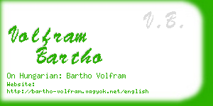 volfram bartho business card